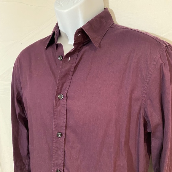 ROBERTO CAVALLI JUST CAVALLI Men’s Purple Button Down Shirt Sz M or 50 eur - Picture 5 of 9